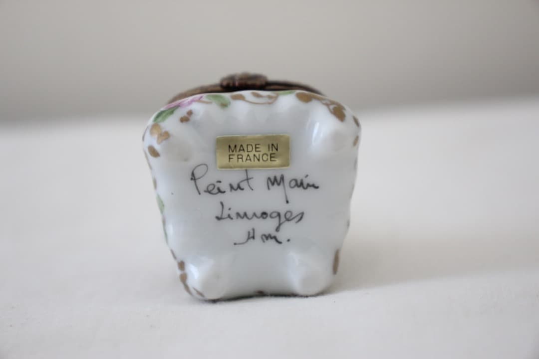 フランス　リモージュボックス　椅子　ピルケース　小物入れ
