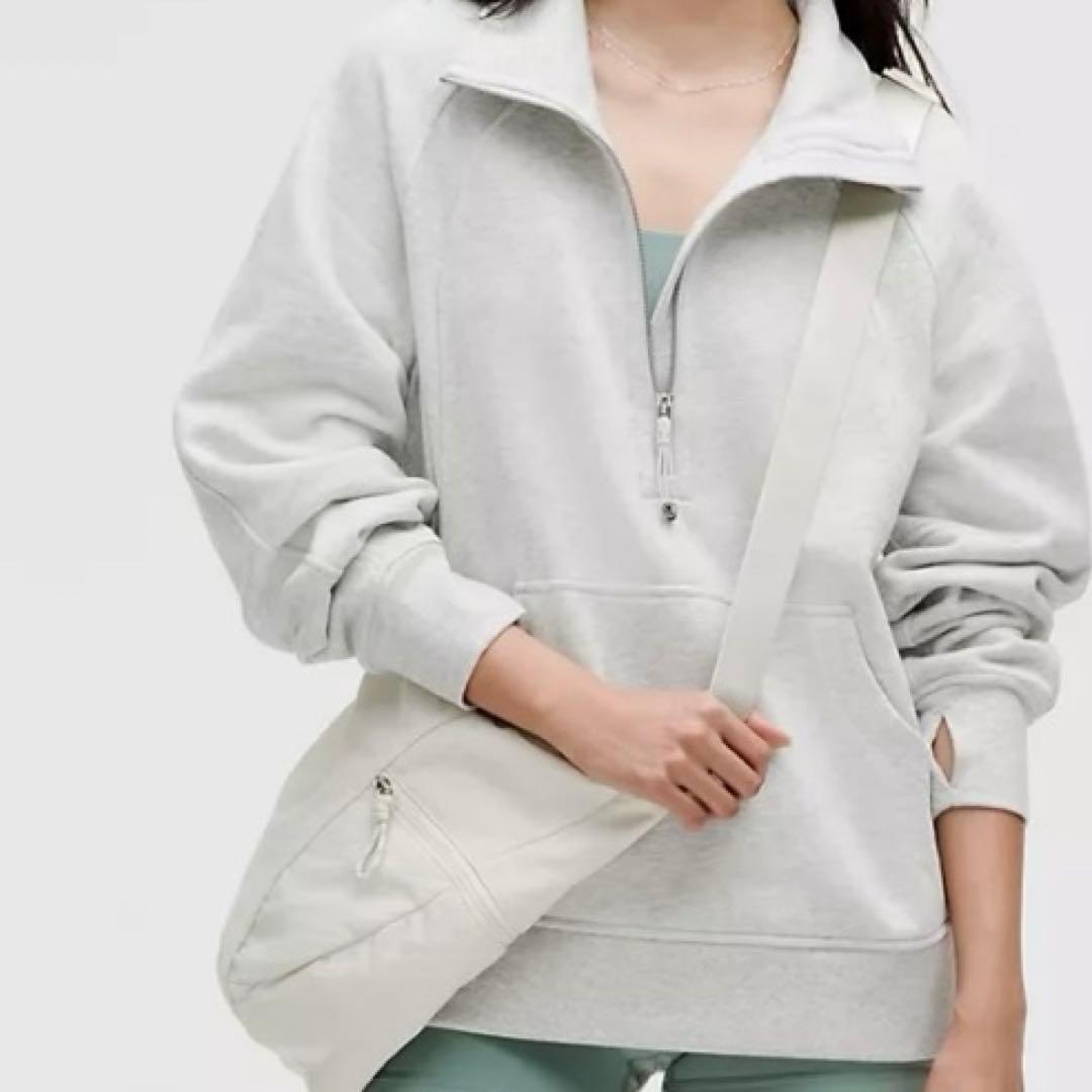 新作新品【Lululemon 】定価22000円ハーフジップライトグレー　L/M