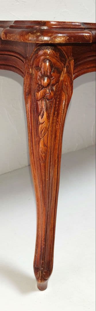 猫脚 無垢センターテーブル サイドローテーブル 机つくえ 花台 天然木製 猫足