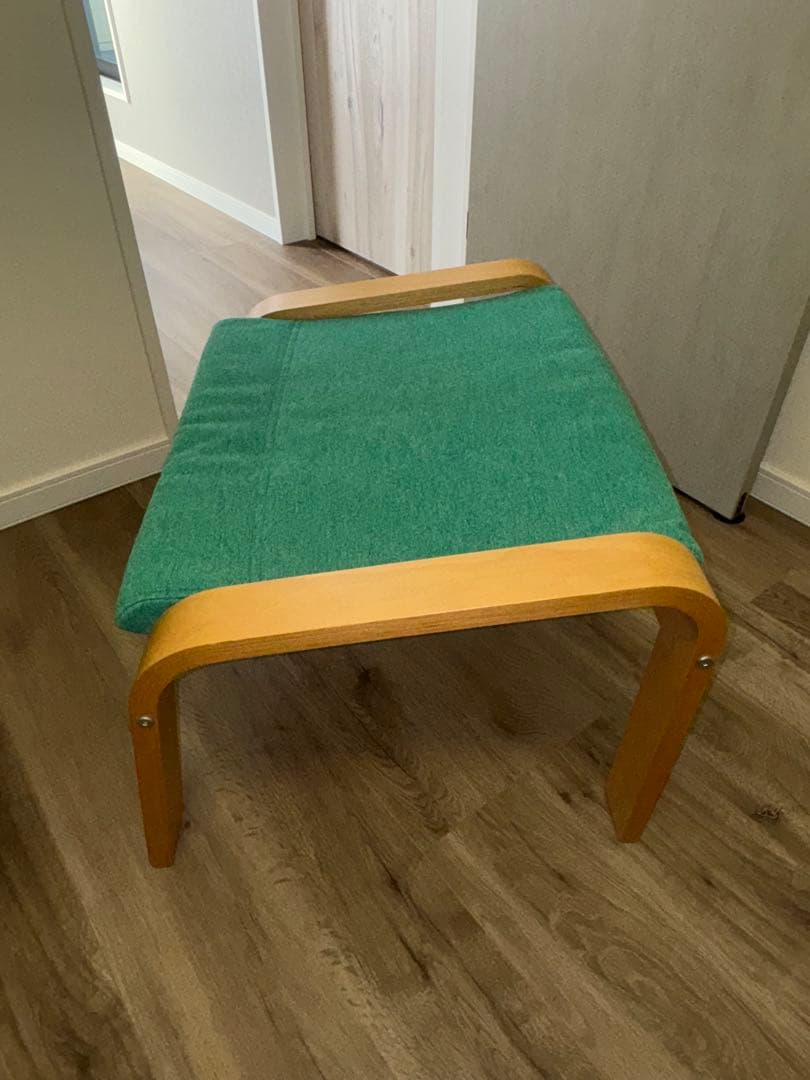 イケア ポエング アームチェア パーソナルチェア＆オットマン　グリーン