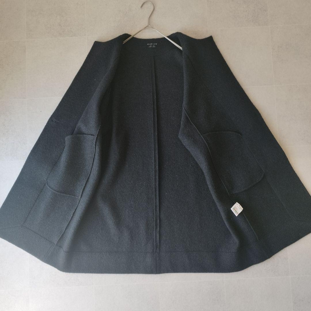 L　evam eva PRESS WOOL COAT コクーンシルエットコート