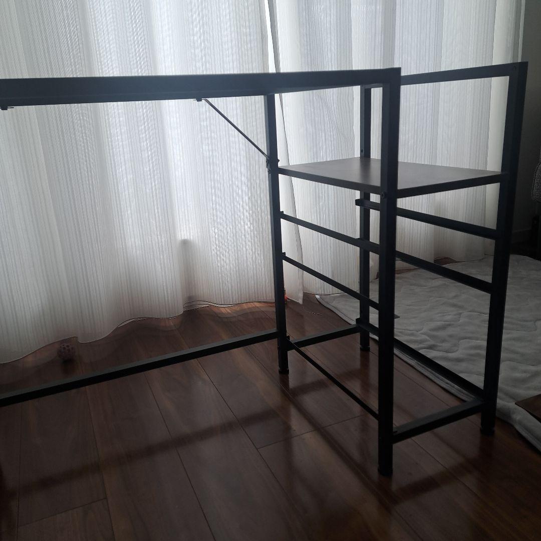 ​【左右付替可】ヴィンテージ風 ワークデスク 配線スリット付き アイアンフレーム