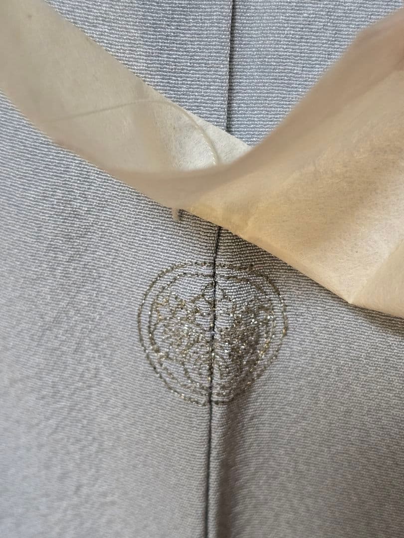 未使用品　草木染め　トールサイズ　作家物　　色無地　一つ紋　高級袋帯　フルセット