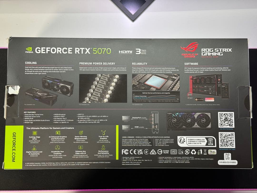 値段限定ASUS ROG STRIX RTX5070 OC 12GB GDDR7