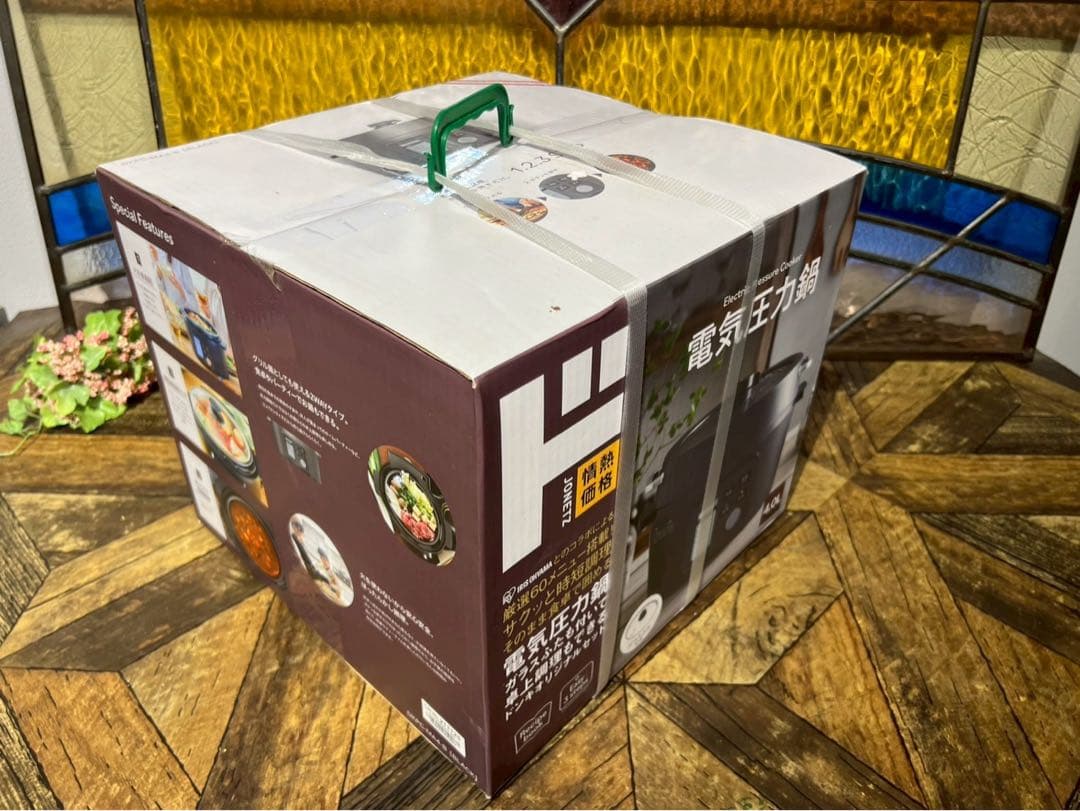 未開封 アイリスオーヤマ 電気圧力鍋 DKPC-MA4-B BLACK 4.0L