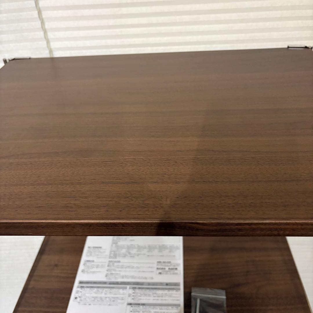 ［未使用 追加棚］無印 ステンレスユニットシェルフ　ウォールナット 中