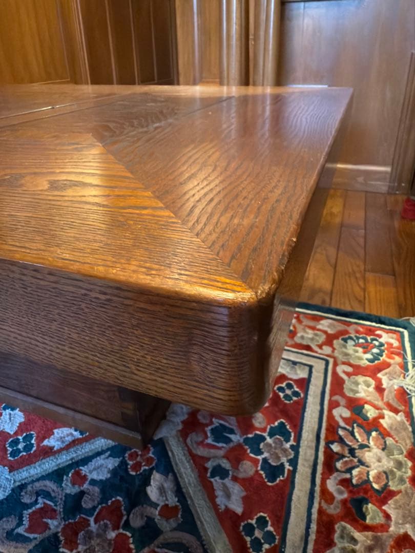 重厚で木目の美しい関西火鉢　長火鉢