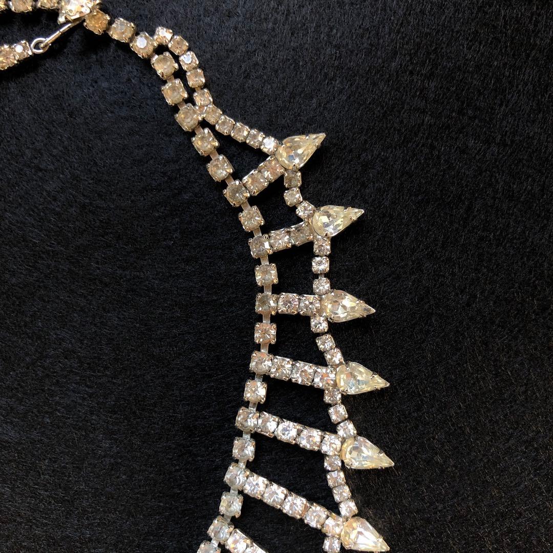 kramer社　コスチュームジュエリー　ネックレス　ラインストーン　クレーマー社