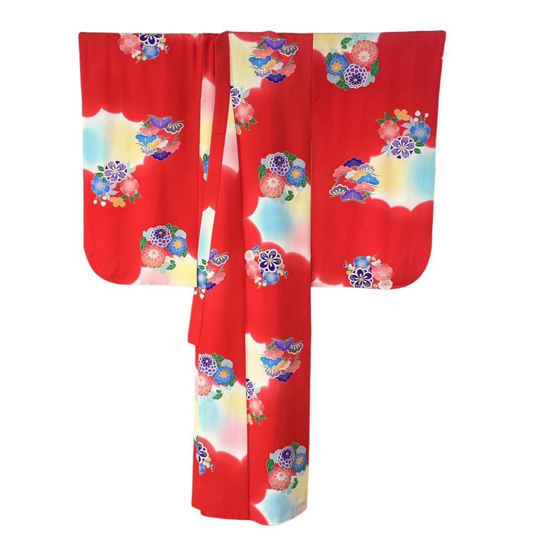 ◎mk-2685　七五三　女の子　着物　7歳　　12-4