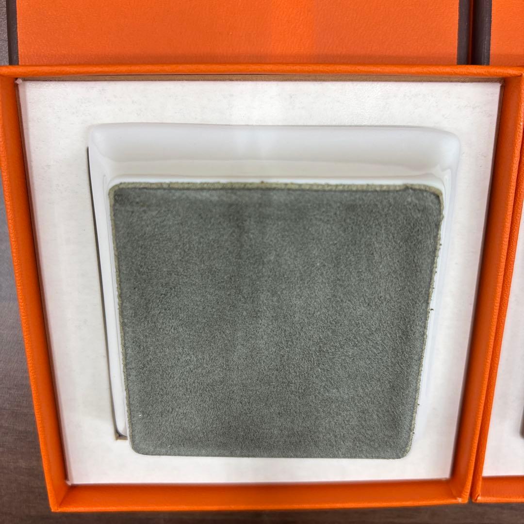 エルメスHERMES 1999 角皿 小皿 陶磁器 トレイ 小物入れ 非売品