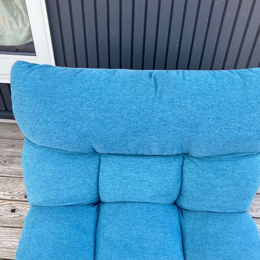 ニトリ ツナガルポケットコイルザイス レガ リクライニングチェア 座椅子 ブルー