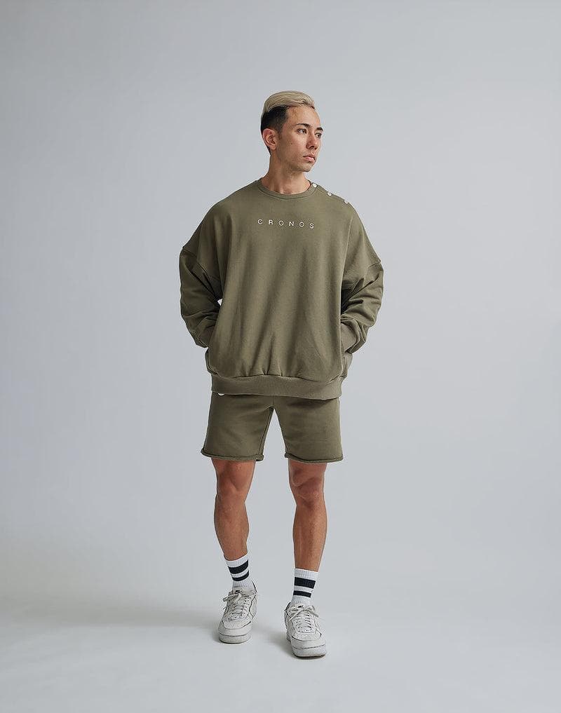 CRONOS BUTTONED SWEAT TOP KHA M 新品未開封