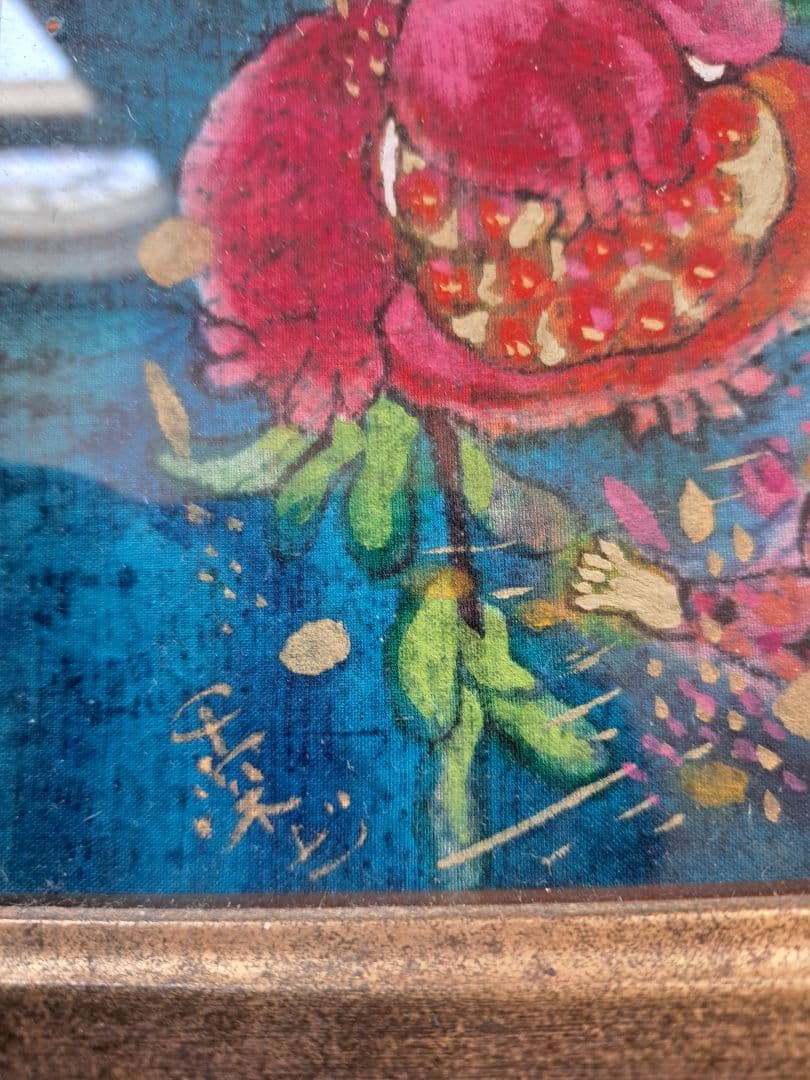 東大寺　清水公照　娘千深　椿　染色画