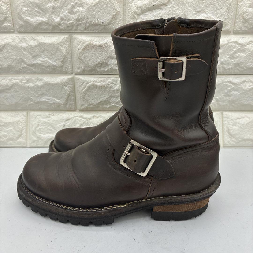 【良品】スローウェアライオン エンジニアブーツOB-8595H ブラウン 7E