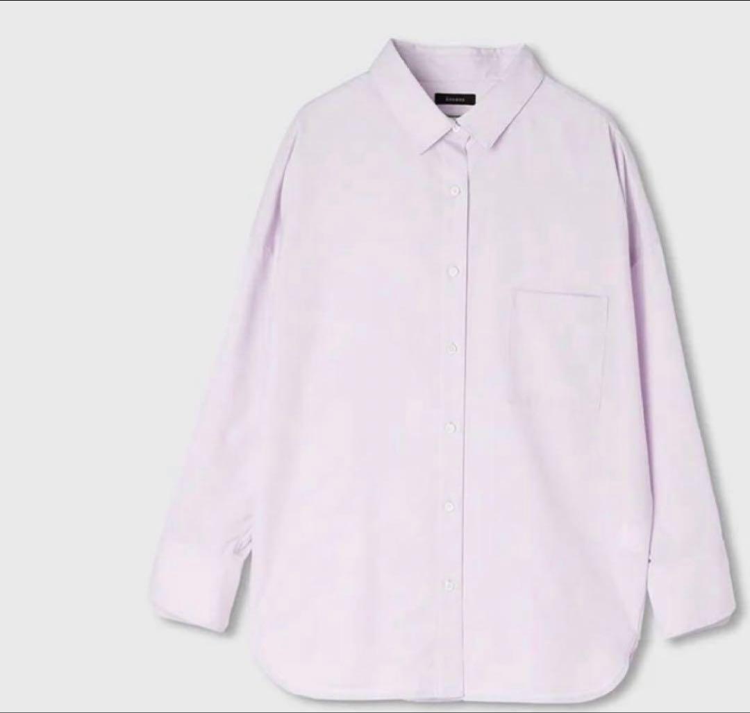 一回のみ着用　美品　anuans スタンダードシャツ　ラベンダー