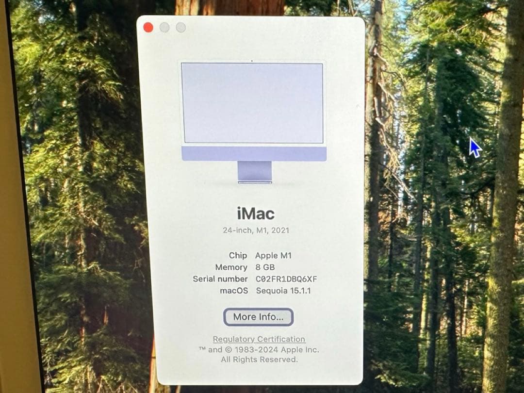 Macデスクトップ Applecare+ IMAC24 2021