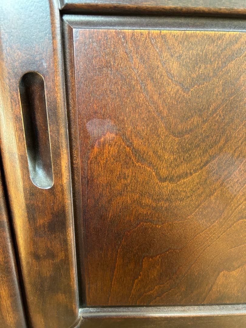 大雪木工 北海道民芸家具 ライティングビューロー 天然木 収納机 学習机