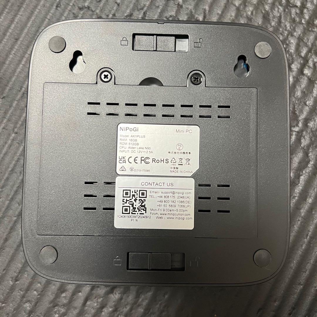 【NIPOGI ミニPC CPU N95 16GB+512GB】