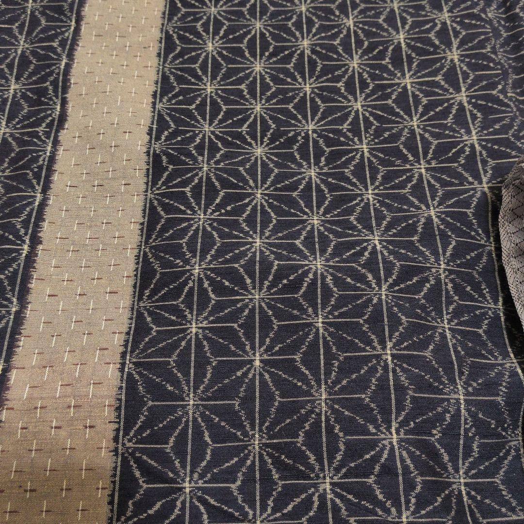 2/1 yoshie　東海道五十三次　麻柄　絣　長着　渋カッコイイ　セット