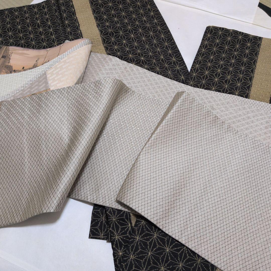 2/1 yoshie　東海道五十三次　麻柄　絣　長着　渋カッコイイ　セット