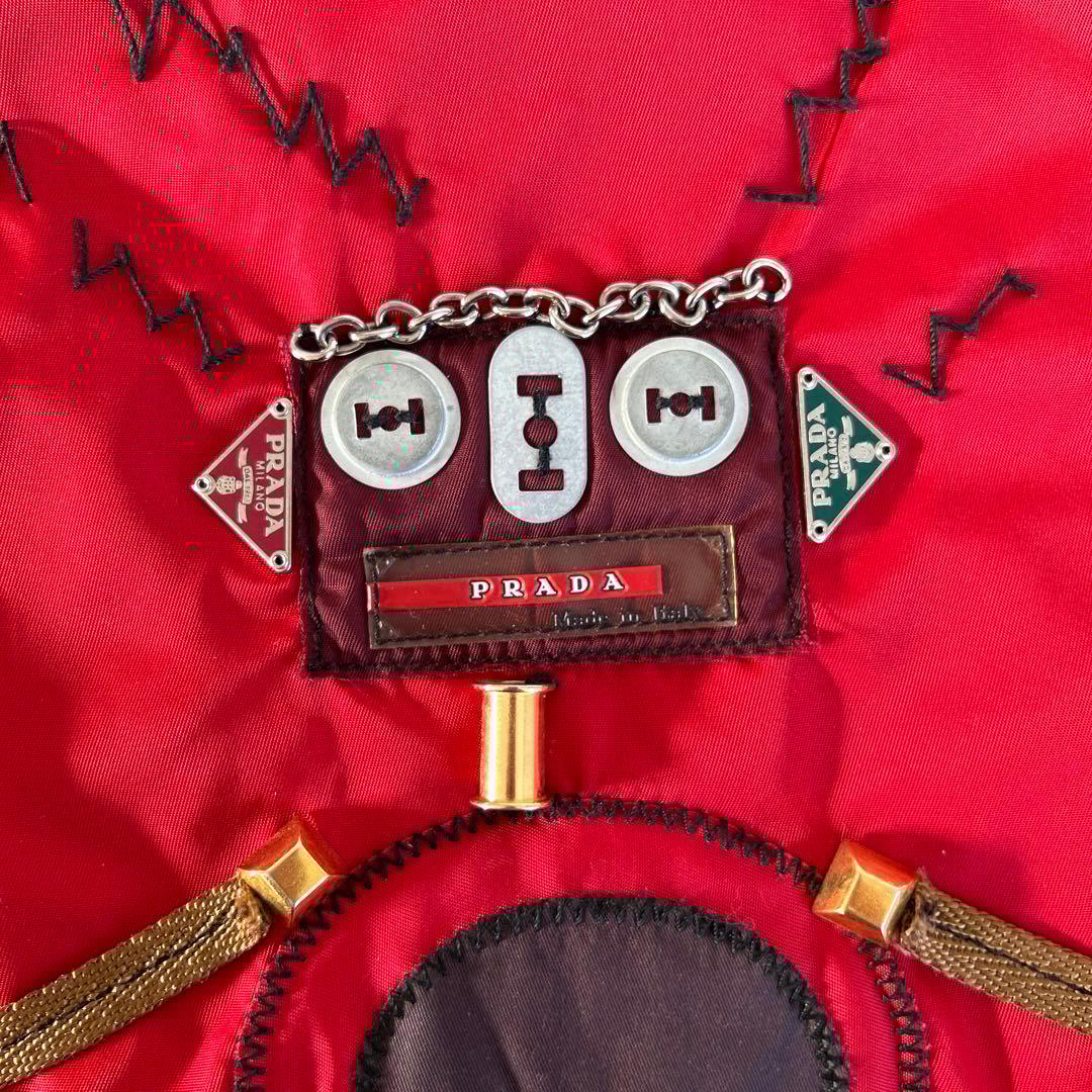 PRADA トートバッグ ナイロン ロボット 三角ロゴプレート エコバッグ訳あり