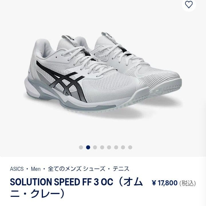 【オムニ・クレー】アシックス　ソリューションスピードFF3　25cm