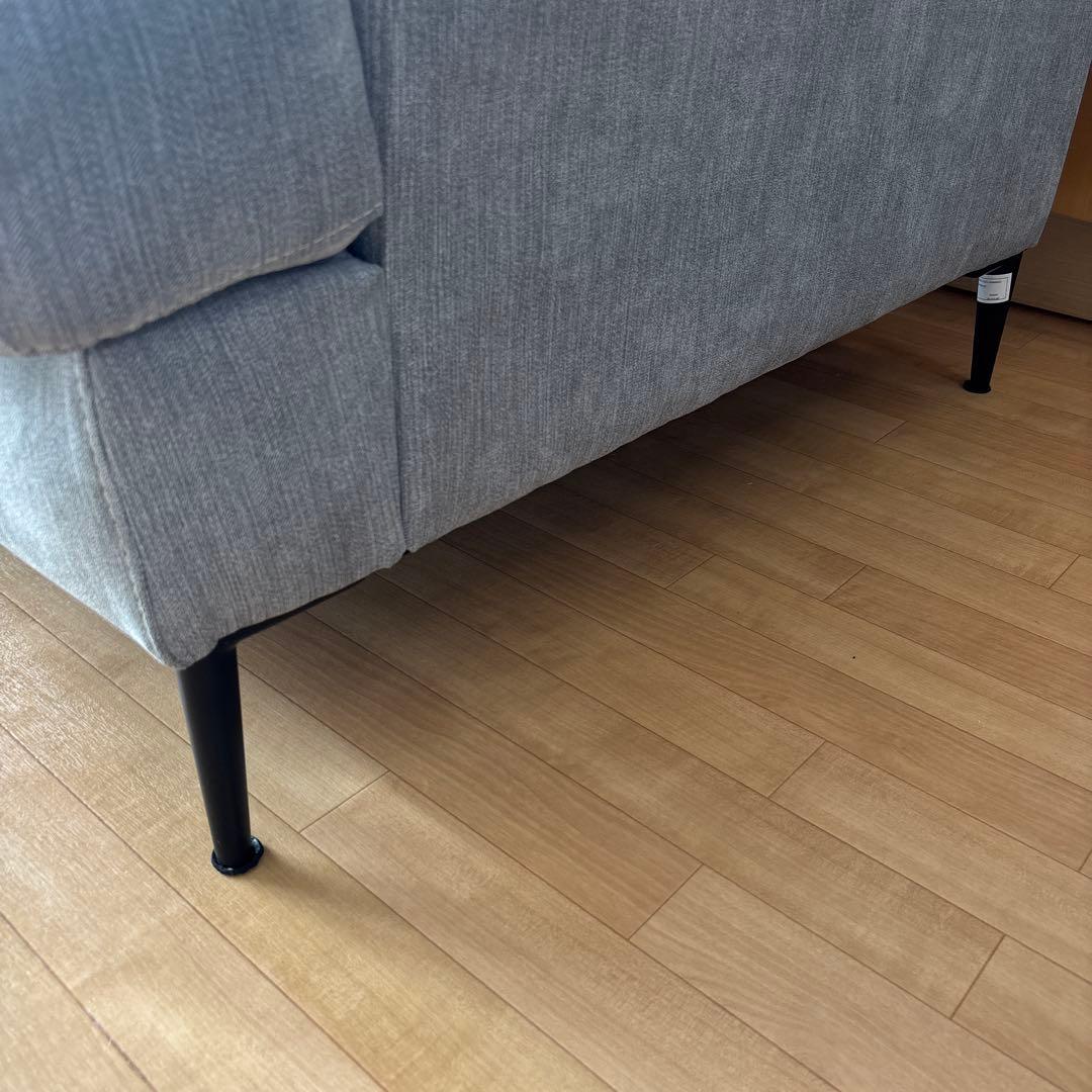 3人掛けソファー、布張り、グレー(ニトリ商品)