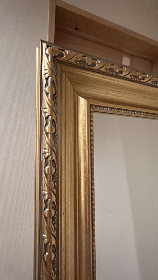 大型　ゴールド　ミラー　アンティーク調　全身鏡　スタンドミラー