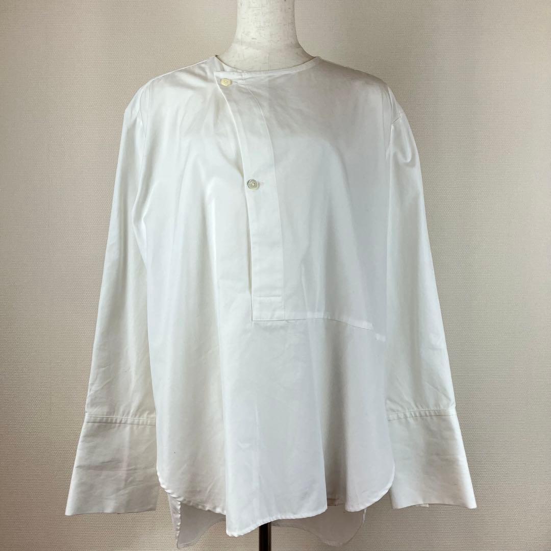 ujoh ウジョー ノーカラーオーバーサイズプルオーバーシャツ 2 ブラウス