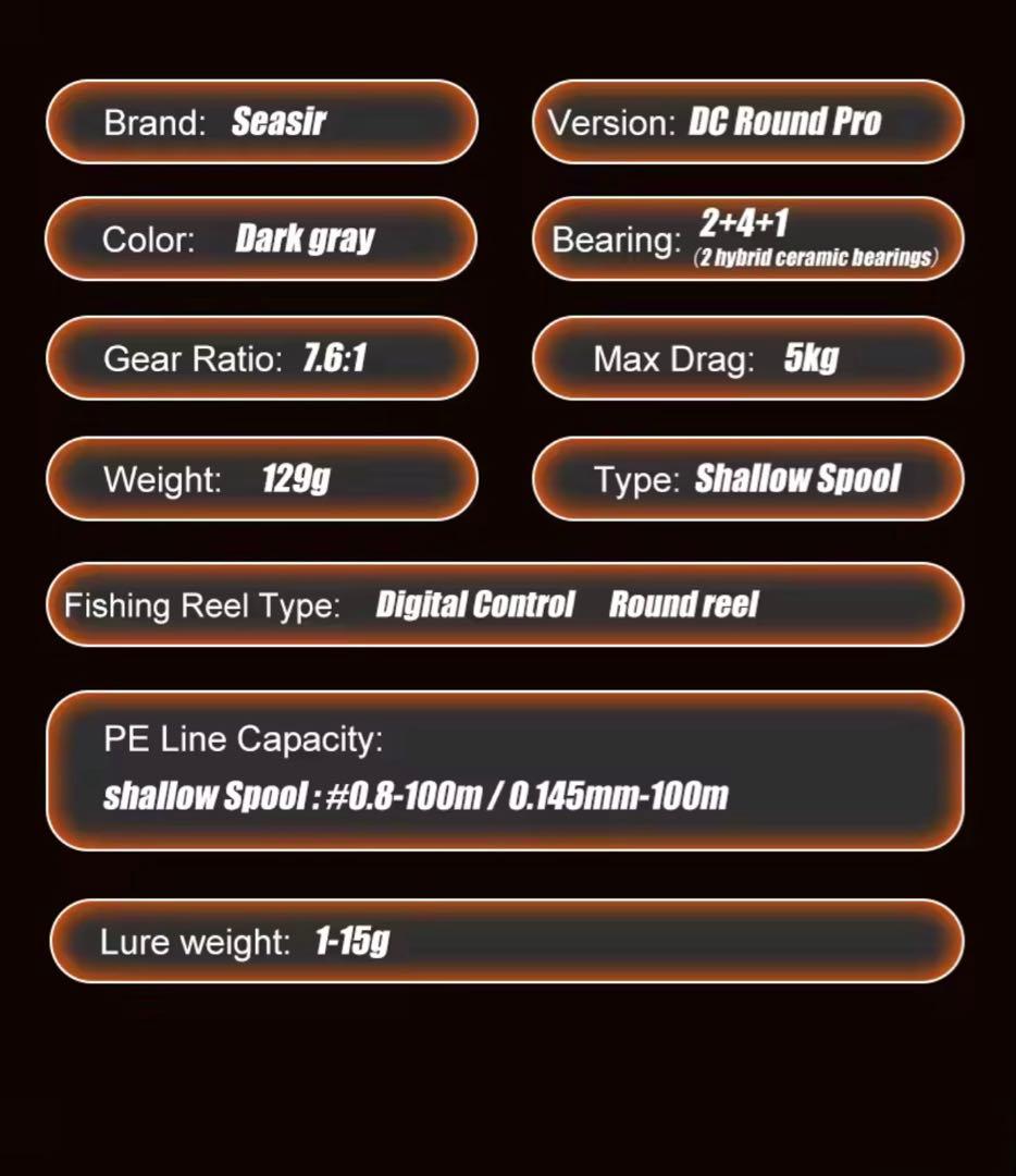 最新 SEASIR シーサー丸型DCリール