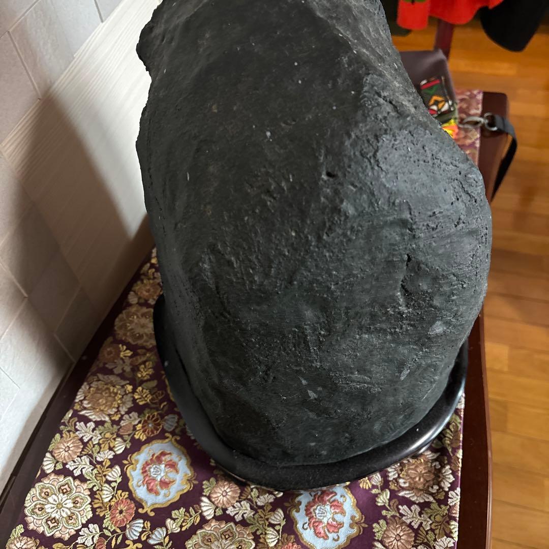 アメジスト結晶の置物 木製台座付き