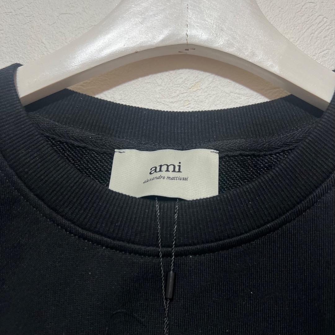 新品タグ付き 正規品 ami アミパリス ブラック スウェット トレーナー M