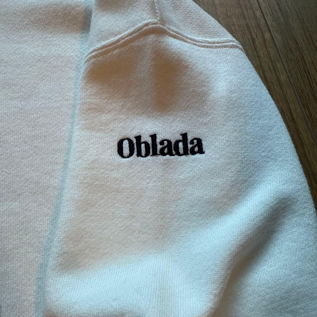 oblada / オブラダ 別注HELLO SWEAT スウェット　白