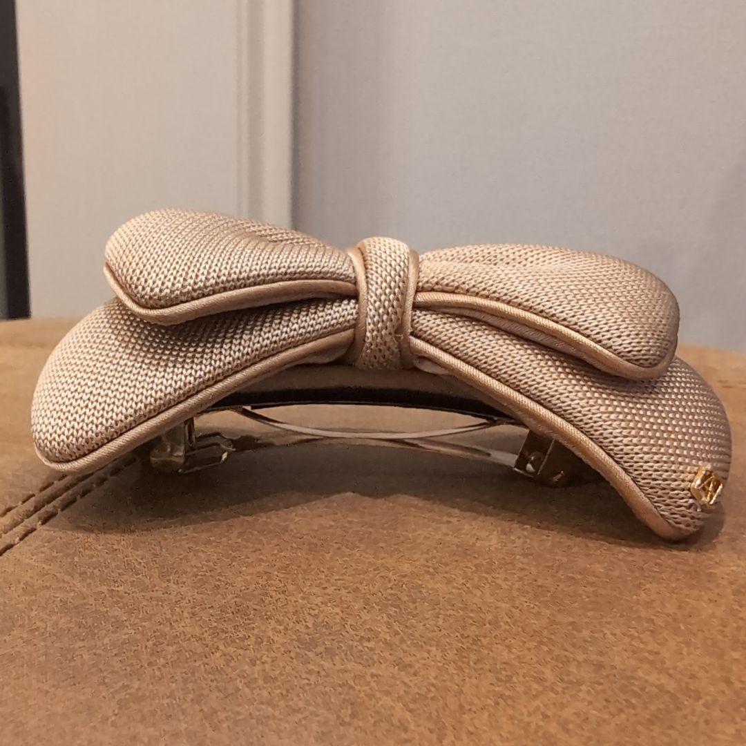 【美品】アレクサンドルドゥパリ バレッタ リボン ベージュ フォーマル およばれ