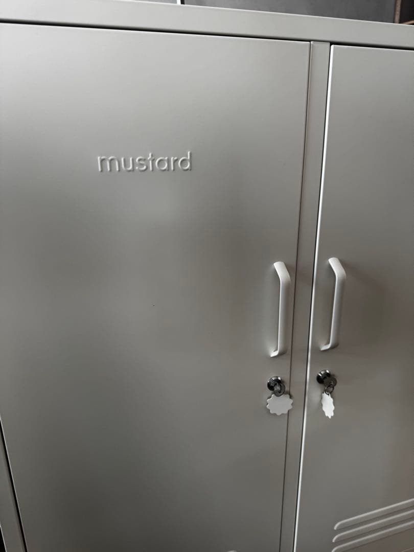 mustard スチールキャビネット 2ドア（値引き交渉OK）