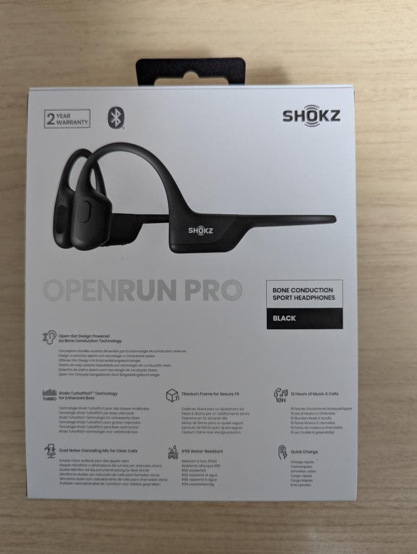 SHOKZ OPENRUN PRO 骨伝導イヤフォン ブラック