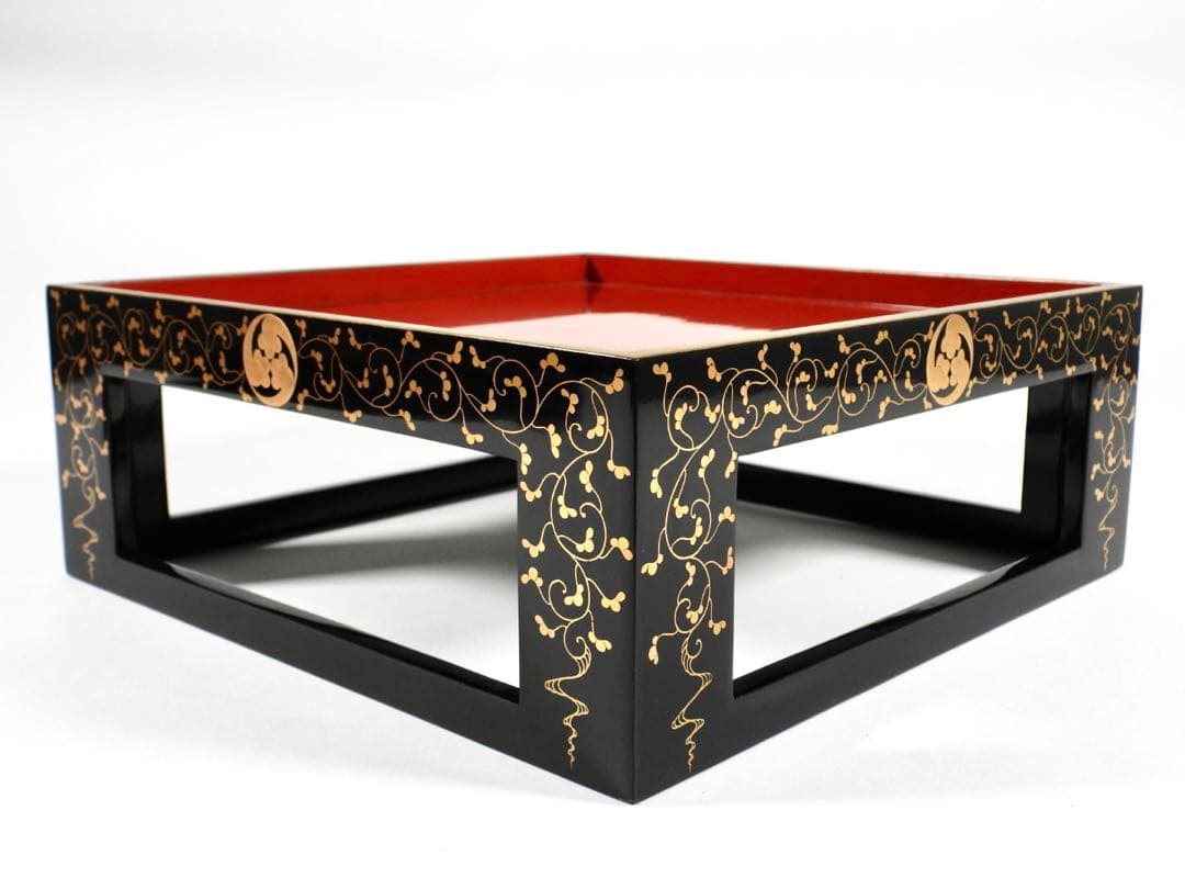 茶道具 輪島塗 上等黒内梨地金蒔絵 五段重 重箱