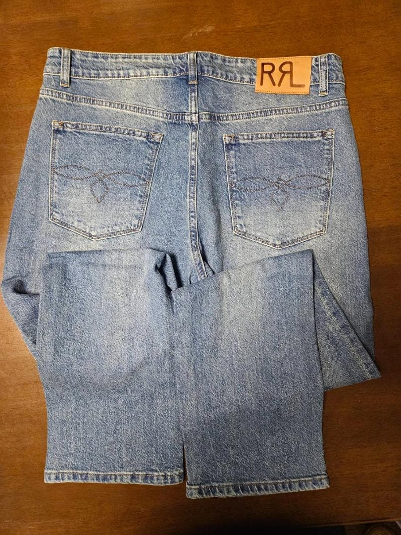 MJ【新品未使用】DOUBLE RRLダメージ加工デニムパンツ（36）