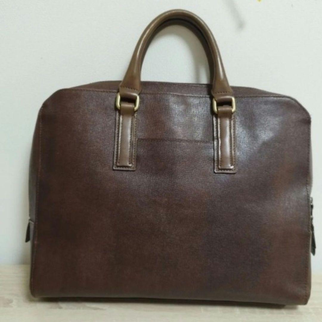 定価7.3万★ダンゲンテン ブリーフケース レザービジネスバッグ ブラウン 本革