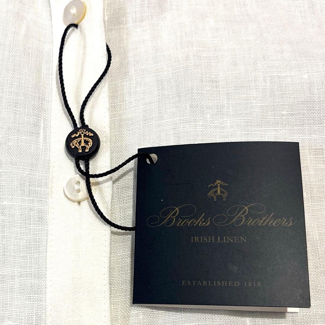 【新品タグ付/レディースL】ブルックスブラザーズ　アイリッシュリネン　シャツ