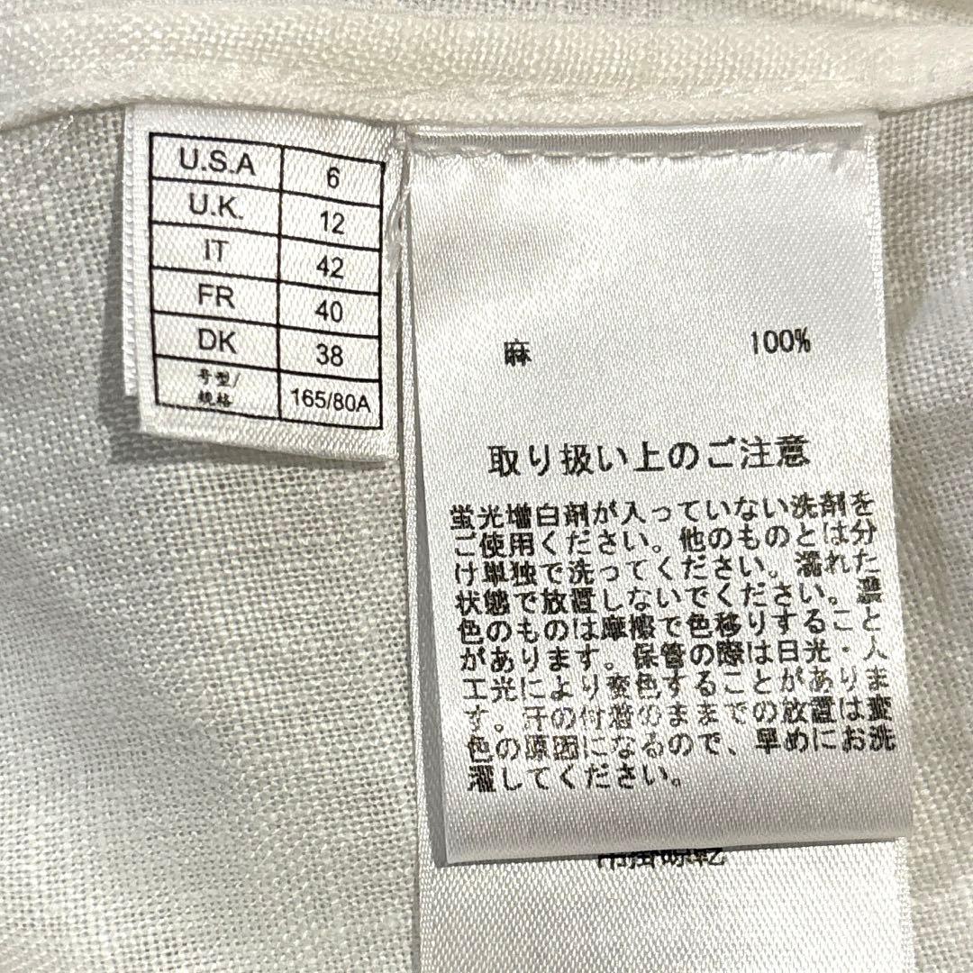 【新品タグ付/レディースL】ブルックスブラザーズ　アイリッシュリネン　シャツ