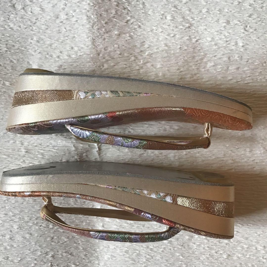 花柄刺繍 和装用バッグと草履セット　成人式　結婚式　卒業式