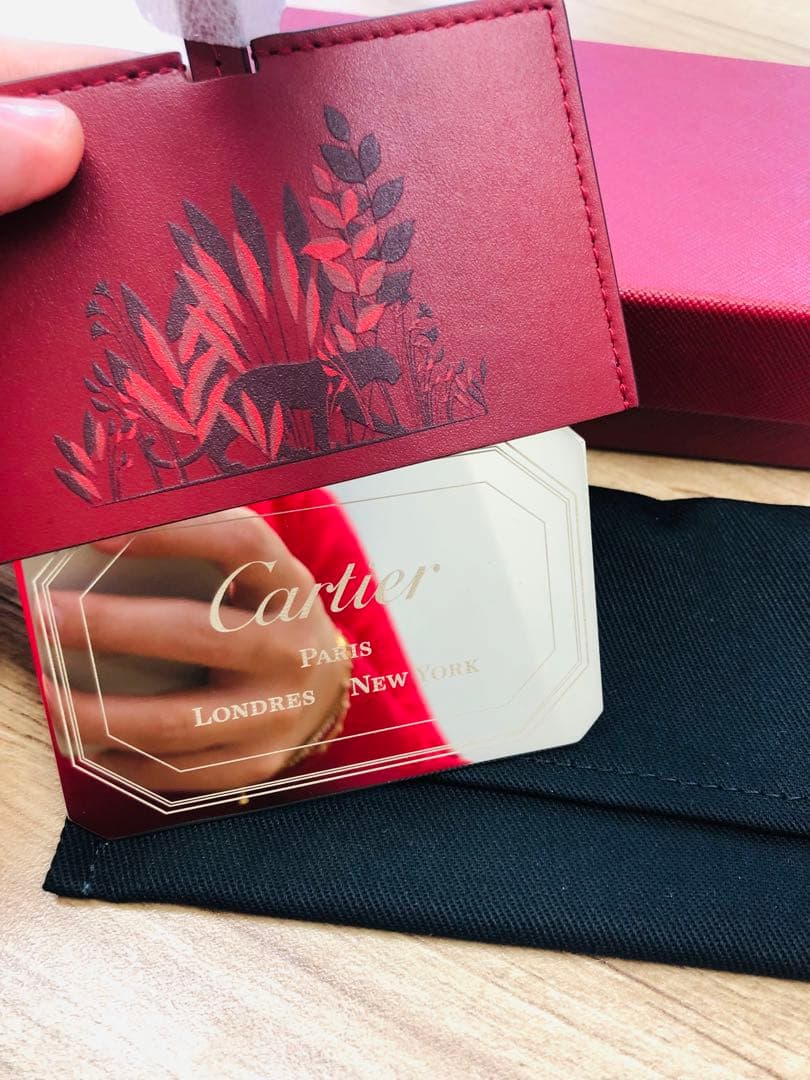 新品！ Cartie カルティエ ハンドミラー 鏡 ミラー 手鏡 ケース付き