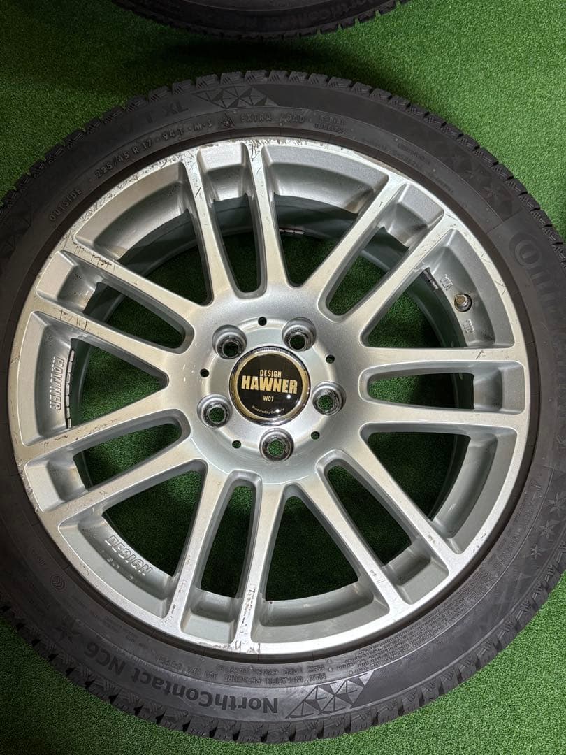 バリ溝‼️225/45R17 PCD112 コンチネンタルスタットレスホイール4本