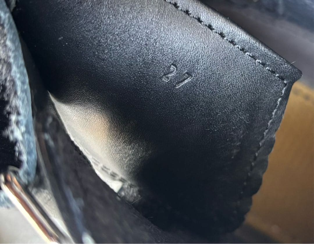 カドヤKADOYA ブラックアンクルブーツ　27.0cm