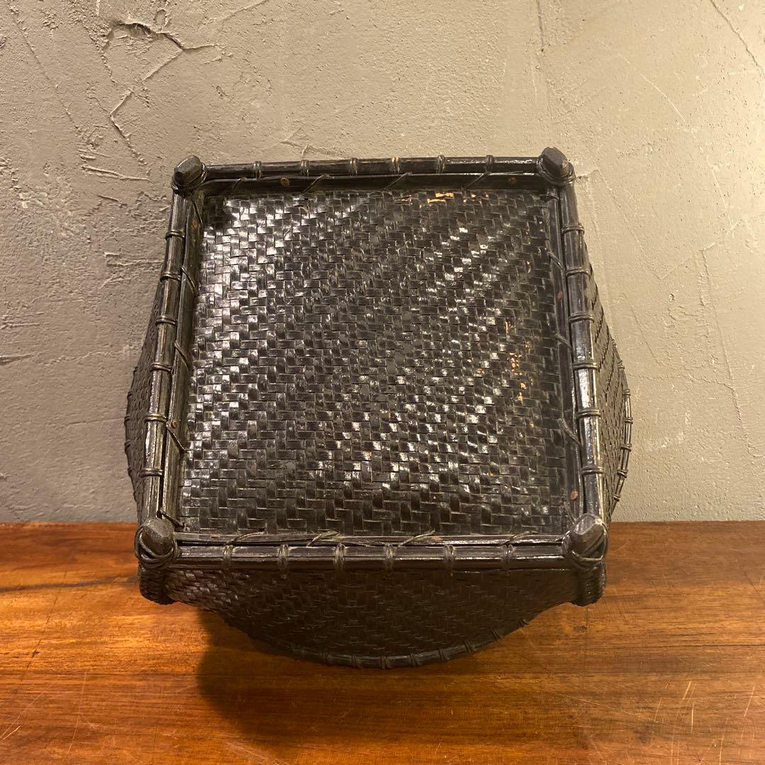 炭斗 炭取 茶道具 竹籠 古道具 骨董品 ざる 竹細工 コレクション