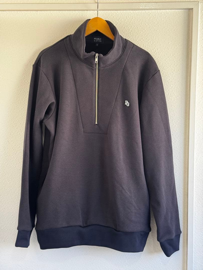PEARLY GATES ツイル裏毛スウェットハーフジップアップ サイズ6