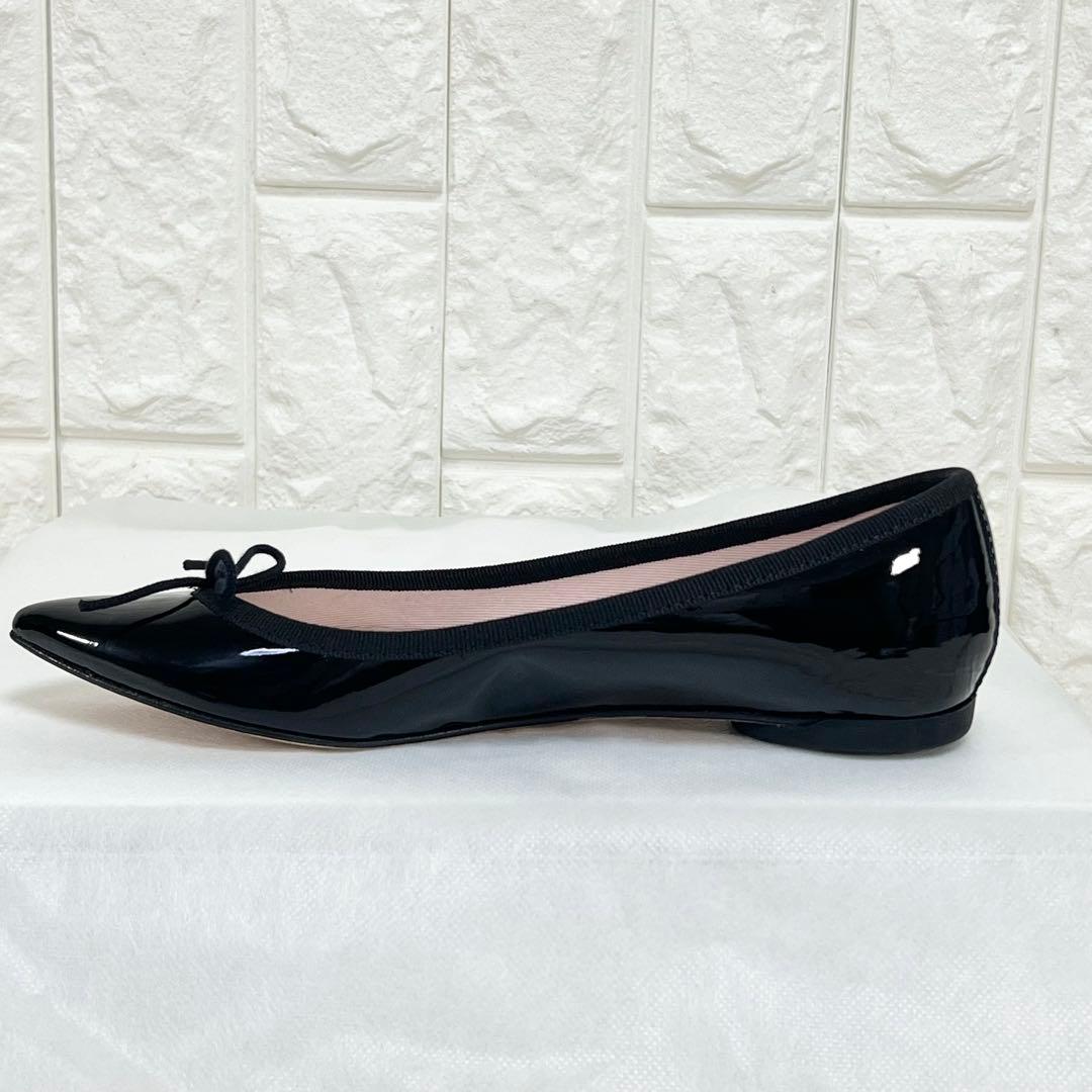 美品♡repetto Brigitte バレエフラットパンプス　エナメル　黒