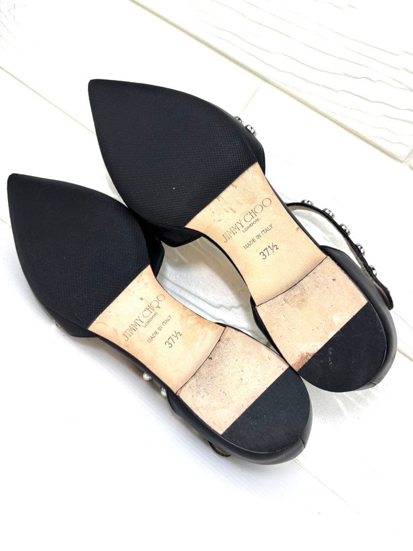 JIMMYCHOOクリスタル フラット Bing Flatミュールサイズ37.5