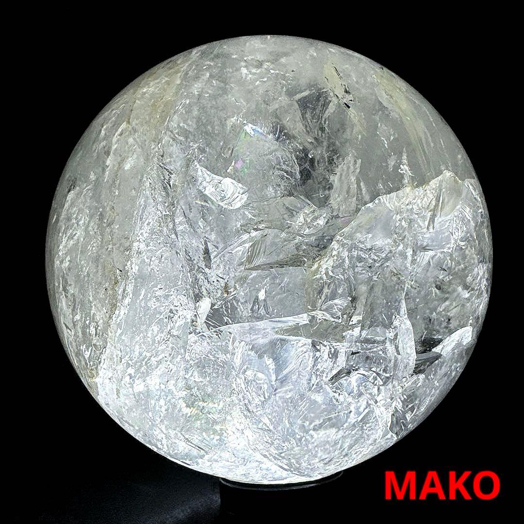 M1597☆水晶丸玉138mm 3.4Kg☆天然石　原石